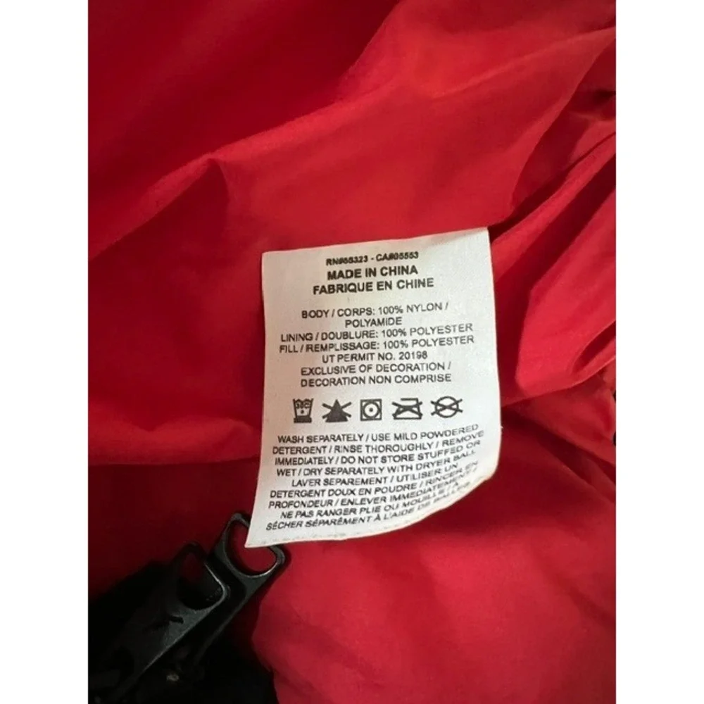 Jordan Puffer Jacket Men XS Black Red DQ7348-010 Excellent Hooded Quilted Parka